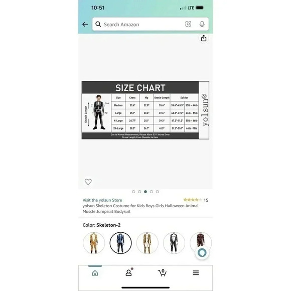 Yolsun skeleton body size medium - Picture 3 of 4